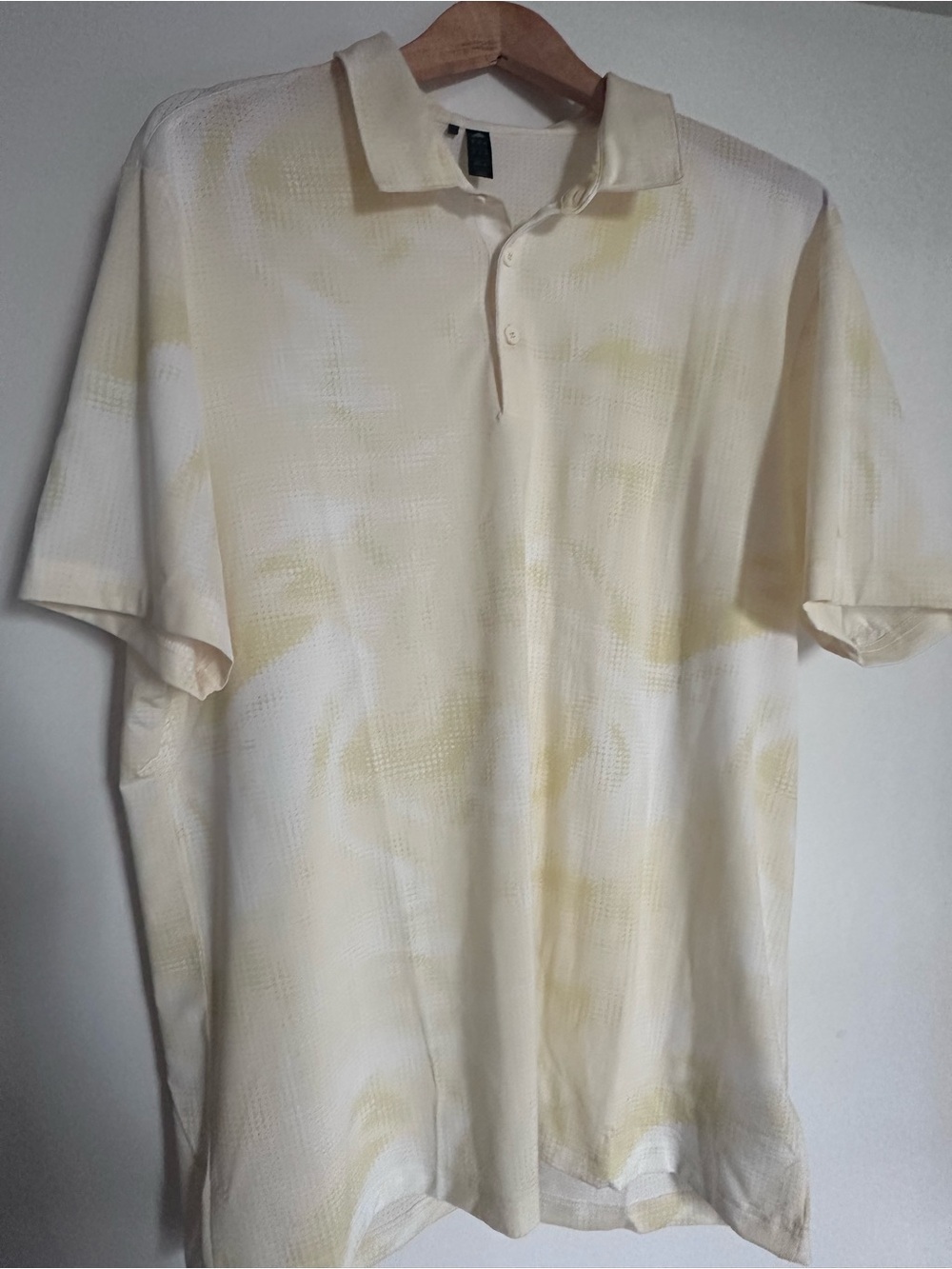 Men's Adidas Yellow Short-Sleeve Golf Polo
